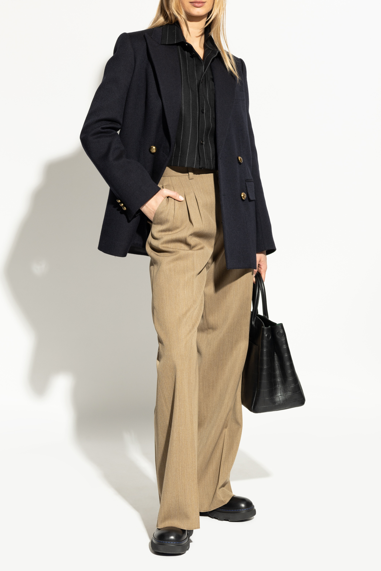 Black Leather Chelsea Boots 'Creeper' Burberry - Vitkac Canada